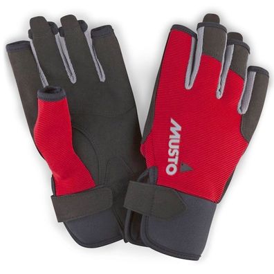 Musto Segelhandschuh Essential Sailing Gloves S/F kurzfinger Rot
