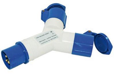 Navyline 2er Verteilerweiche CEE Blau 230V 16A IP44 Landstrom