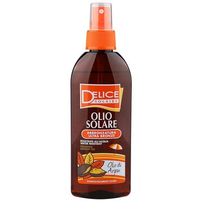 DELICE Sonnenöl Arganöl & Kokosöl Ultra Bronze mit Vitamin E 150 ml