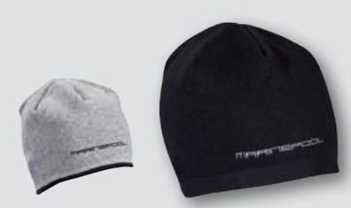 Marinepool Seglermütze Fleece Beanie Schwarz Grau
