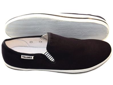 Talamex Bootsschuh Canvas Segelschuh aus Baumwolle Schwarz Navy