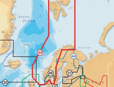 Garmin Navionics Vektorkarte + 49XG Norwegen Spitzbergen Shetlands SD
