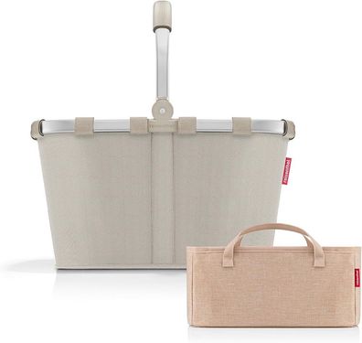 reisenthel Set Carrybag + Organizer BKBX, herringbone sand + twist coffee, Unisex