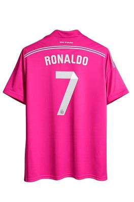Christiano Ronaldo 7 Real Madrid Trikot CR7 Pink 2014 Kurzarm Größe : S-XXXL Neu