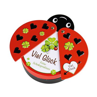 Heidel Marienkäfer "Viel Glück" mit Pralinen