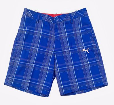 Puma Kinder Short Kurze Hose - Golf Plaid Tech Short Junior NEU