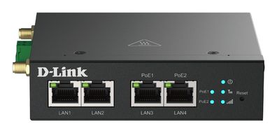 D-LINK DWM-314-TP 4G LTE M2M VPN PoE+ Router 2x Fast Ethernet PoE+ LAN 2x Fast Ethern
