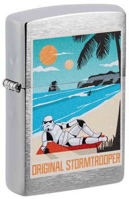Zippo Stormtrooper Beach Design Brushed Chrome Feuerzeug