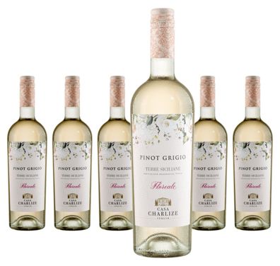 6 x Cantine Casa Charlize Floreale Pinot Grigio Blush Terre Siziliane IGP – 2025