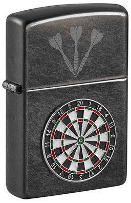 Zippo Dartscheibe Classic Grey Sturmfeuerzeug mit Emblem