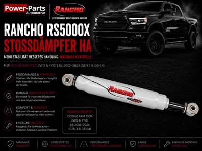 Stoßdämpfer HA RS5000X Dodge Ram 1500 2WD & 4WD Bj:02-24 (Gen.3 & Gen.4) ( STÜCK )