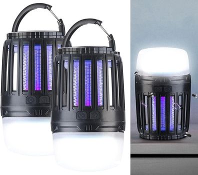 NEU 2er Pack 2in1-UV-Insektenvernichter Insektenlicht für Camping Outdoor Zelten