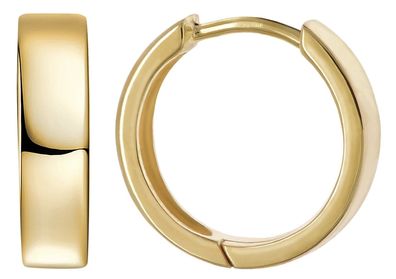 trendor Schmuck Kleine Creolen 925 Silber vergoldet Ohrringe ? 13,5 mm 21981