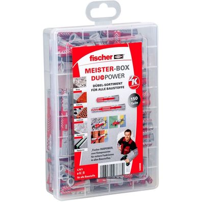 Meister-Box Duopower kurz / lang (hellgrau/rot, 150-teilig)