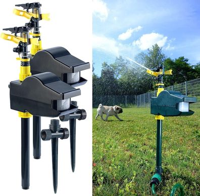 NEU 2er Set Wasserstrahl Tierschreck Sensor für Schutz Überwachung Garten Tiere