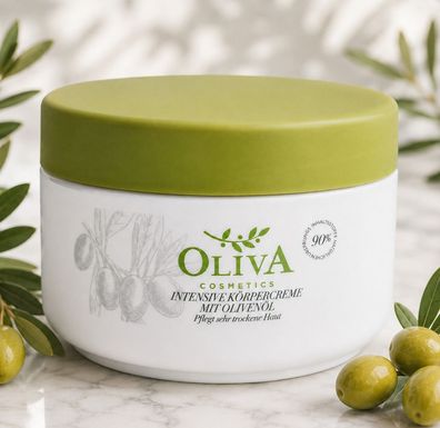 250ml OLIVA Cosmetics Intensive Körpercreme Olivenöl Sheabutter Body Creme