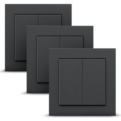 Senic Friends of Hue Lichtschalter 3er Pack Anthrazit Defekt