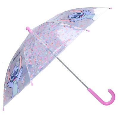 Disney Stitch Ø 71 cm Kinderregenschirm mit Blumenmuster für Mädchen