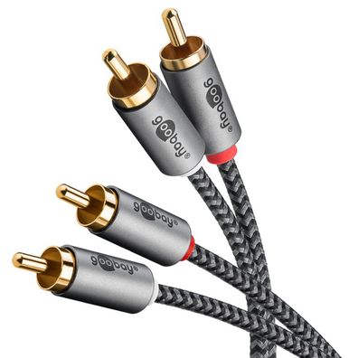 Goobay -Plus- Stereo-Cinchkabel - Audiokabel - HiFi - RCA - analog