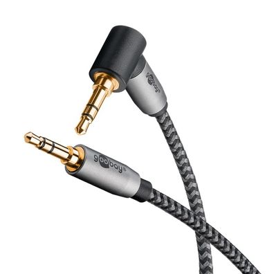Goobay -Plus- Klinkenkabel 3,5mm - 1x Winkelstecker - Audiokabel - Stereo - HiFi