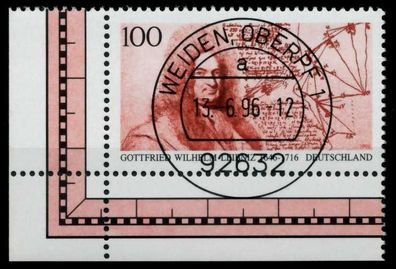 BRD 1996 Nr 1865 zentrisch gestempelt ECKE-ULI X72CD26