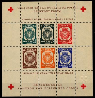 POLEN DACHAU Kriegsgefangenenlagerpost BLOCK 2 X691C76