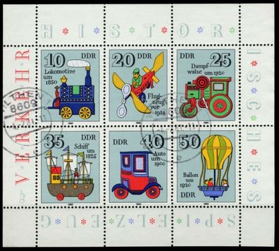 DDR BLOCK Kleinbogen Nr 2566-2571 gestempelt Kleinbg X73CB2A
