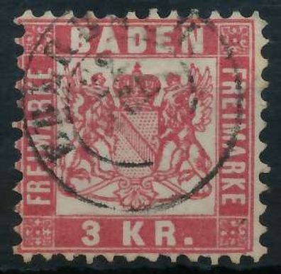 BADEN Ausgaben VON 1868 Nr 24 zentrisch gestempelt X94DE46