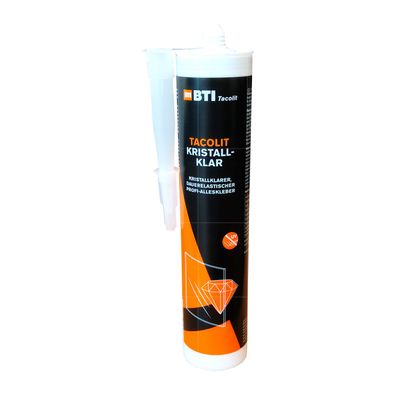 BTI Tacolit Kristallklar 0.29 Ltr. dauerelastischer Profi-Alleskleber Industriekleber