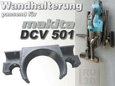 Wandhalterung passend für Makita DCV501 Staubsauger, Wand Halter, Akku Sauger