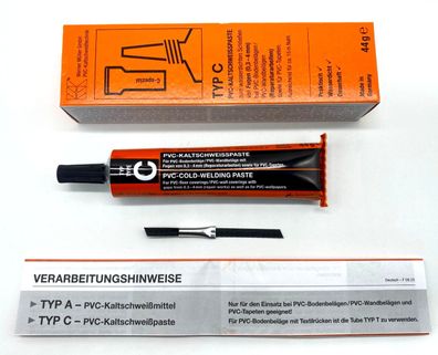 Werner Müller 44g PVC Kaltschweisspaste Typ C für PVC Böden Fugen 0,3 - 4mm