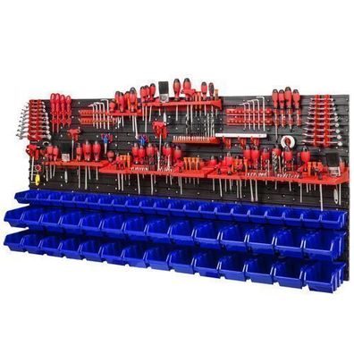 Stapelboxen Set 6x Wandregal Lagersystem 50 Boxen Halterungen 1728 x 780 mm