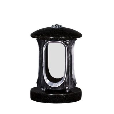 Grab-lampe Grab-laterne Grableuchte Granit schwarz