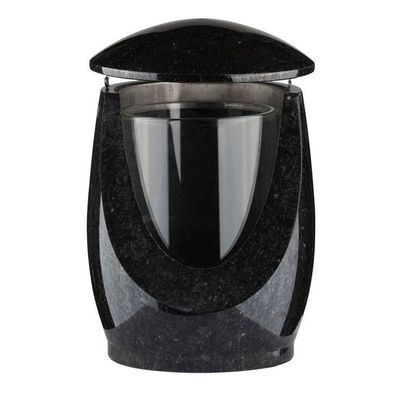 Grab lampe laterne Grableuchte Urnenlaterne aus Granit Schwedisch black
