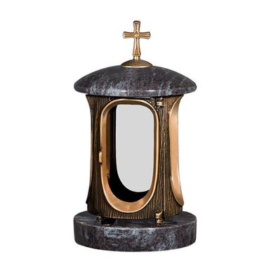 Grablampe Grablaterne Granitlicht Friedhofslaterne Grabschmuck Granit Orion