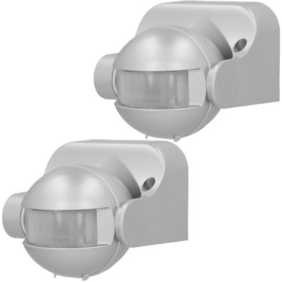 2x Set Infrarot Aufputz Bewegungsmelder 180° Neigbar IP44 12m Wand Sensor Außen