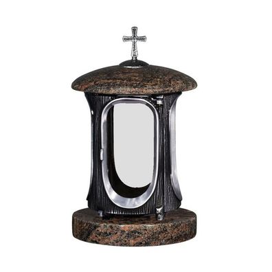 Grab-lampe Granit Aurora Friedhofslaterne Grabl-aterne Grablaterne Aurora