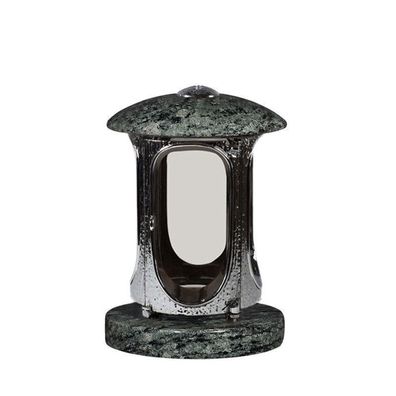 Grab-lampe Granit Grab Granit Grab-laterne - Olive green -inkl. 4 Stück Ersatzgläser