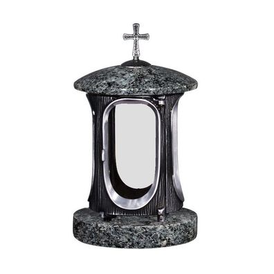 Grablampe Granit Friedhofslaterne Grablaterne Grableuchte Grablicht Azul Noche