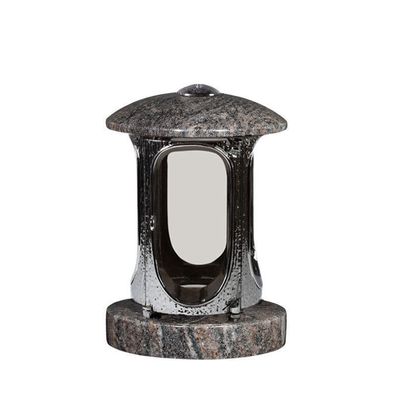 Grab-lampe Granit Grablaterne Grablicht aus Granit - Himalaya