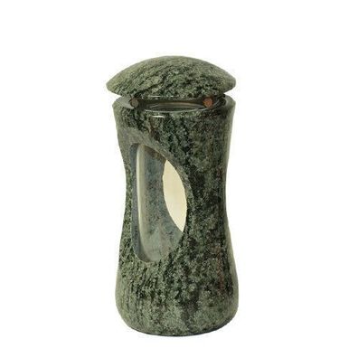 Grablampe Friedhofslaterne Grablaterne Grableuchte Grablicht Granit Olive green