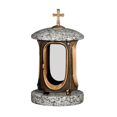 Grablampe Grablaterne Grablicht Granit Grableuchte schlesisch Grabschmuck Design