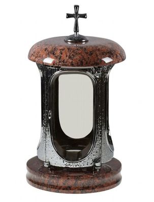 Grablampe Grablaterne Grablicht Granit Vanga Sonderpreis Grabschmuck Friedhof