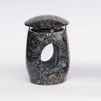 Grablampe Grablaterne Friedhofslaterne Grableuchte Granit Azul Noche Grabschmuck