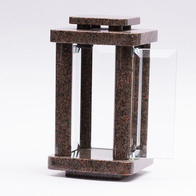 Grablampe Grablaterne Grablicht Friedhofslaterne Granit BOHUS Grabschmuck Design