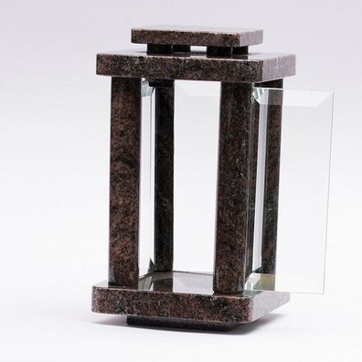 Grablampe Grablaterne Grablicht Friedhofslaterne Granit Paradiso Grabschmuck