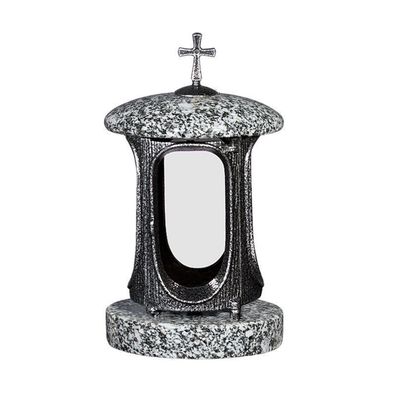 Grablampe Granit Grab Friedhofslaterne Grablicht Grableuchte Grablaterne Kosmin