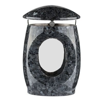 Grablampe Grablaterne Friedhofslaterne Granit aus Labrador Grabschmuck Friedhof