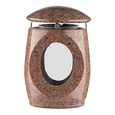 Grablampe Grablaterne Friedhofslaterne Granit Grableuchte Multicolor Grabschmuck