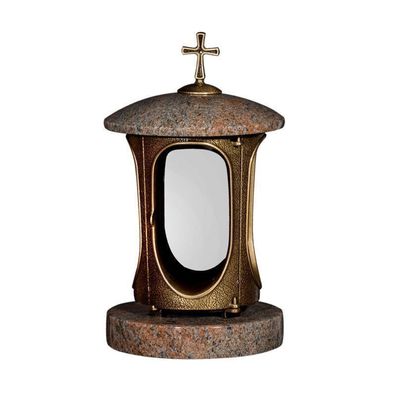 Grablampe Granit Grablaterne Grablampe Messing Granit Multicolor